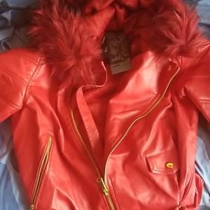 Leather red jacket